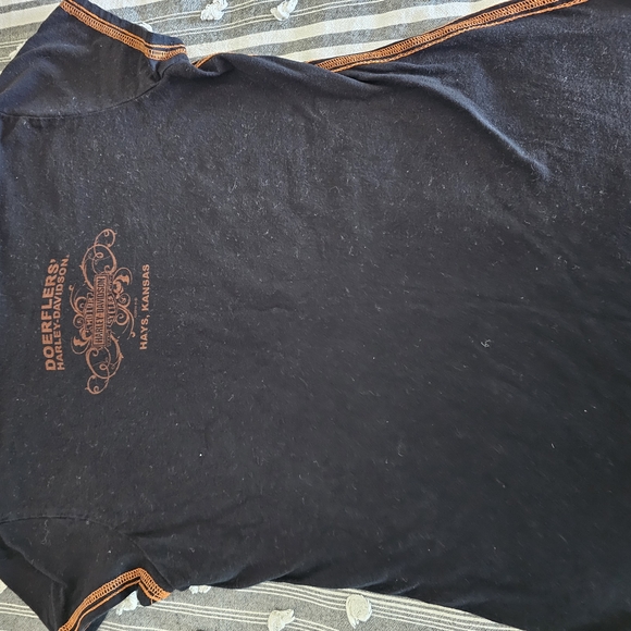 Harley-Davidson Black and Orange T-Shirt - Picture 2 of 3